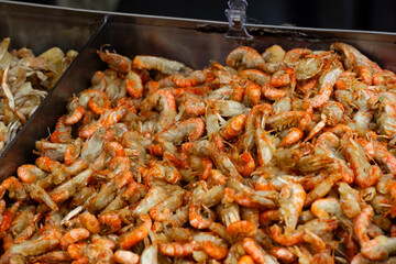 a unique Taiwanese seafood snack—fried mantis shrimp