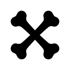 シンプルな骨のアイコンイラスト