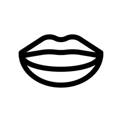 シンプルな唇のアイコンイラスト