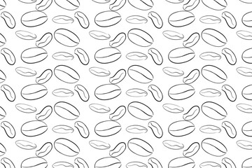 Coffee Bean Sketch Seamless Texture pattern for Cafe Decoration