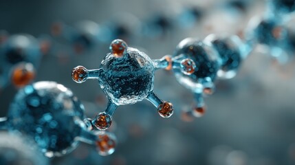 Intricate molecular structure close-up