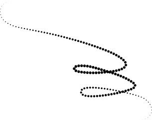 Line dot of spiral and wave, symbol, icon. Design element