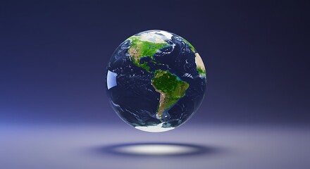 High-resolution image of a detailed globe of Earth.