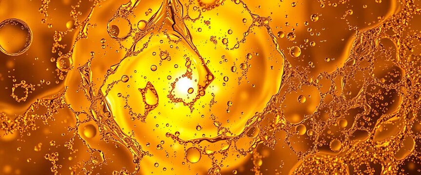 Shimmering, translucent veil of golden oil, abstract texture suggesting antioxidant protection,  tocopherol,  abstract