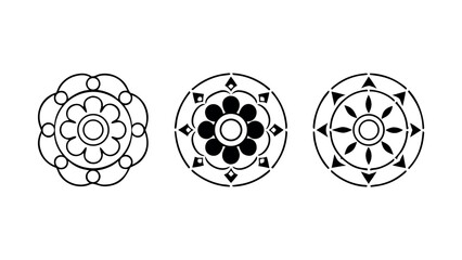 Obraz premium Intricate geometric mandala designs offer decorative elegance for modern projects