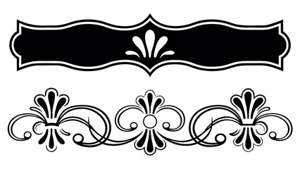 Elegant decorative vintage flourish set for design projects and invitations