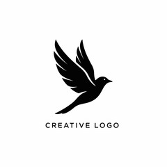 Fototapeta premium Cute Bird Character Logo Design For Creative Business Projects