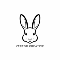 Fototapeta premium vector illustration of easter bunny logo