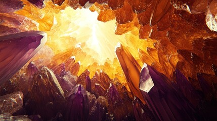 Crystal cave interior