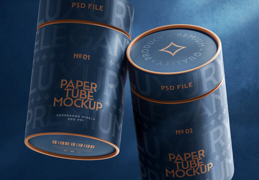 Paper Tube Packaging Mockup for Creative Design and Branding Projects