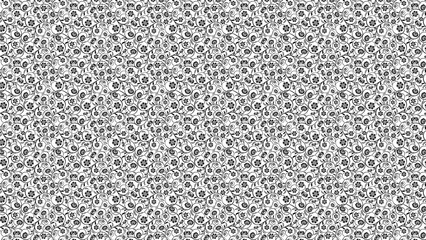 Seamless floral pattern vector, black and white flower background, vintage textile design