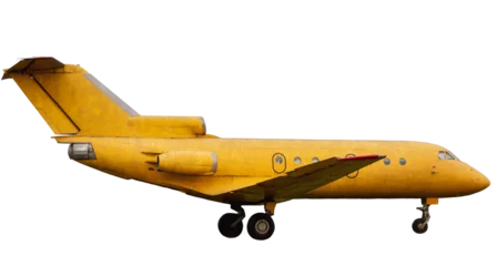 Papier peint photo Ancien avion old yellow airplane isolated  © Victoria