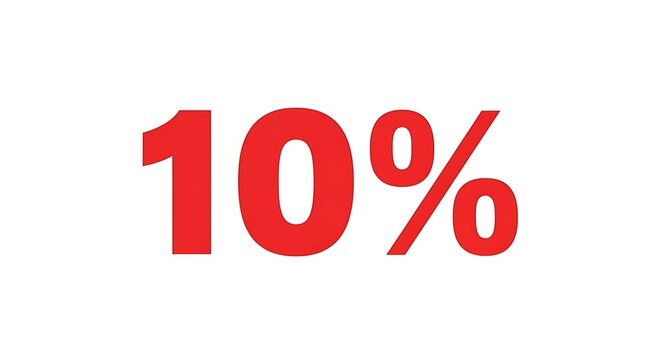 Ten percent off sale for limited time only get promotional discounts now red numbers for advertising and marketing campaigns celebrate big savings today