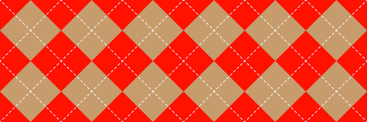 red green Argyle seamless pattern