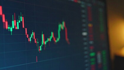 Stock market chart on computer screen (1)
