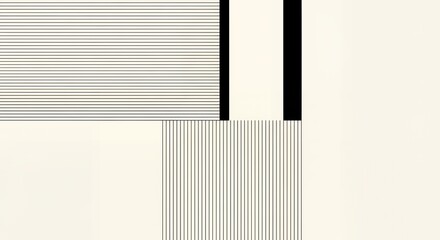 水平線と垂直線が織りなす、ミニマルで知的な幾何学アート