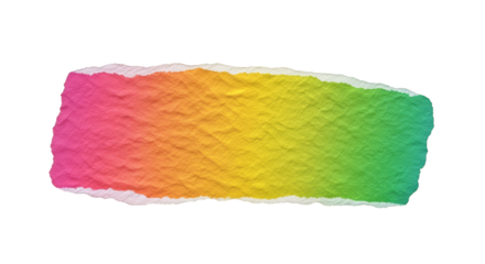 Colorful torn paper strip with textures