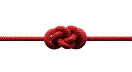 Crimson knot interwoven fate on stark stage