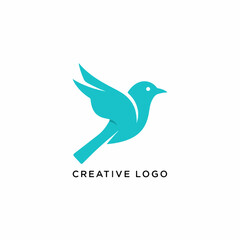 Obraz premium Minimalist Bird Mascot Logo for Creative Business and Brand Identity Projects