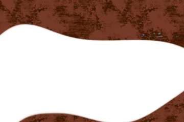 Abstract design with a dark, curved shape set against a textured, reddish-brown background