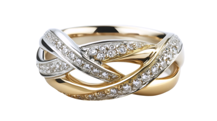 Stylish Two Tone Jewelry Ring