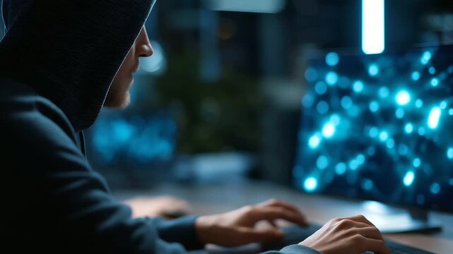 Risk Specialists Works on "ethical hacker conducts a penetration testing simulation using advanced security tools.", Collaborating with Laptops, Notebooks, and Digital Displays in Modern Workspace