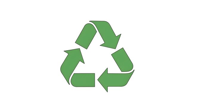 Promote sustainability with this clean, green recycling symbol perfect for websites, educational materials, or eco-friendly brand campaigns embracing environmental awareness