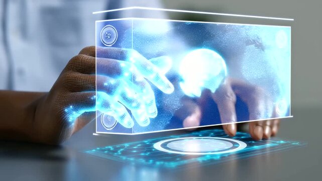 Team of Professionals Explores Advanced AI model compression methods for optimizing holographic interface performance, Using Data Visuals, Touch Gestures, and Real-Time Feedback in Modern Workspace
