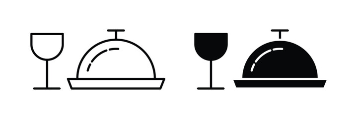 Vector art of food and drink icon vector illustration. food service symbol