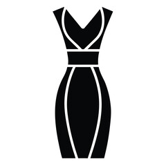 bodycon dress vector icon