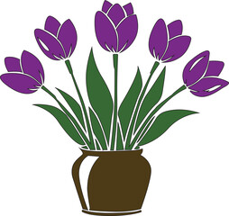 Tulip flower icon,tulip flower icon in clean vector style. Perfect for spring designs, floral elements, greeting cards, nature themes, botanical sets, and modern seasonal illustrations