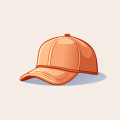 Fototapeta premium Minimalistischer Hut oder Cap, Flat-Design