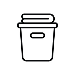 laundry basket icon vector design template simple and clean