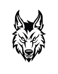 jakcal head vector white and black