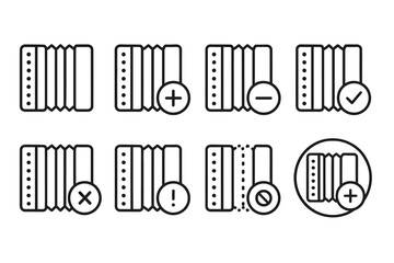 Obraz premium Accordion menu icons for web design and user interface