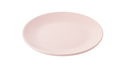 Simple Pale Pink Round Ceramic Plate.