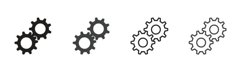Interlocking gears represent seamless operation and industrial synergy, perfect for conveying teamwork, progress, and mechanical efficiency in a bold, clean visual.