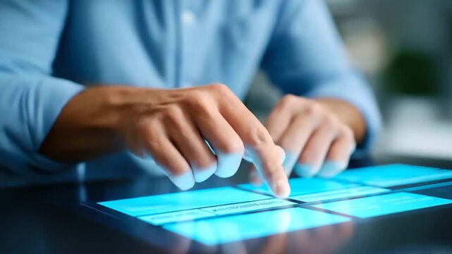 Team of Professionals Assesses Suppliers using an online service management tool, Collaborating with Laptops, Notebooks, and Digital Displays in Modern Workspace