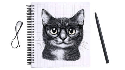 Stylish Cat Notebook