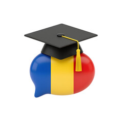 Romanian Language Learning Graduation Speech Bubble
