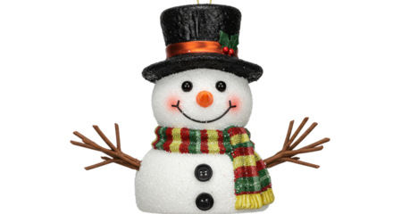 Smiling Snowman Figurine Christmas Decoration.