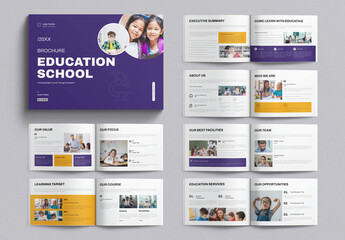 Education Brochure Template Landscape