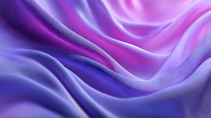 Fototapeta premium Flowing Fabric Waves in Purple and Pink Hues with Visible Texture textile silk