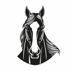 Equestrian Vector Images. Front View Equestrian Vector Images on white background.