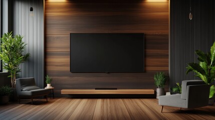 Modern minimalist living room design urban apartment interior photography cozy environment wide-angle view contemporary aesthetic