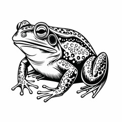 American Bull Frog Vector image. Creative American Bullfrog Illustration Stock Vector