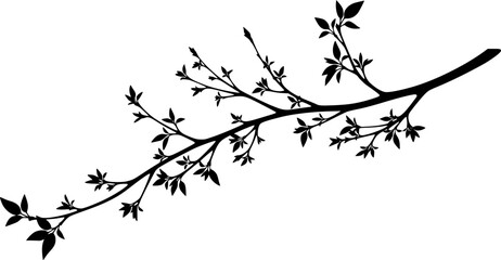 Naklejka premium vector illustration of a tree branch 