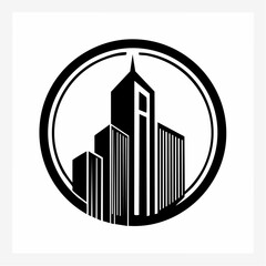 Real Estate Logo Apartment Building Logo Business Chart Logo design Urban City vector image.