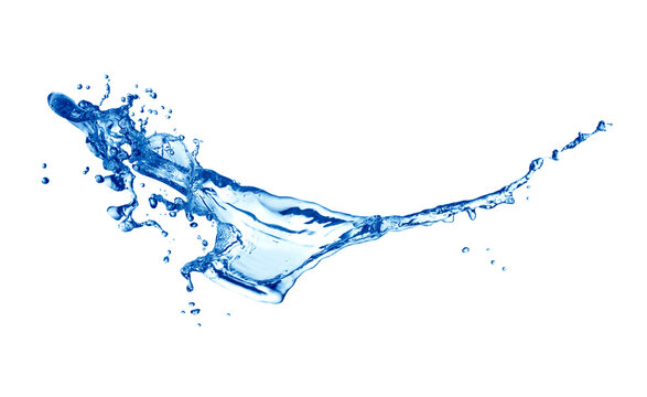 Water splash on white
