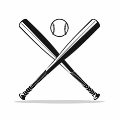 Baseball bat base ball black Cut Out Stock Images vector on white background.